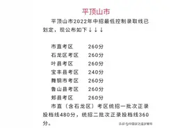 河南六地2022年中考录取最低控制分，260分是底线，家有考生快看图片