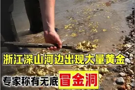 浙江深山河边出现大量黄金，村民捡都捡不完，专家：有无底冒金洞图片