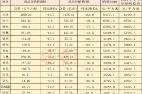 惨！2022年上半年广西十四市商品房价格全部下跌，有的跌幅超千元图片