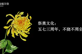 祭奠文化：五七三周年，不烧不周全图片