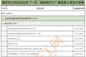 重庆市万州区2022年“一区一枢纽两中心”建设重大项目名单图片