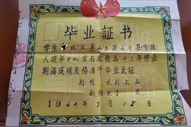 60年代高中毕业证图片