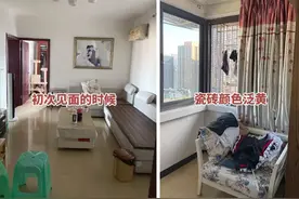 他买下60㎡老房当婚房，装修陈旧没质感，花3W进行居改，彻底翻身图片