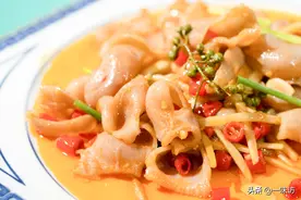 鱼肚这样爆炒才过瘾！脆爽入味，下饭又下酒，去腥很关键！图片