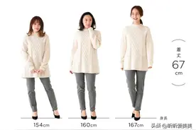 身高衣长对比图图片