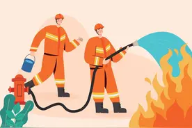 119消防宣传月丨火焰蓝作品展播《“火焰蓝”中国红》图片