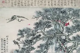 张大千和梅兰芳，数十位名家的作品：张叔良42岁祝寿图图片