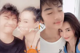 张柏芝自称与长子拍拖，依偎在儿子身上，Lucas比妈妈高半头图片