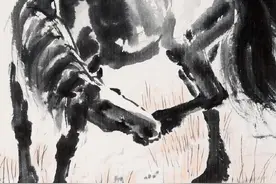 徐悲鸿画的这匹马，瘦骨如柴病怏怏的样子，估价却高达8000万图片