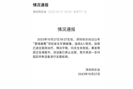 深圳欢乐谷“过山车追尾”致8人受伤，设备已停运，亲历者发声图片