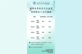 同济大学附属同济医院2024年清明假期门急诊安排图片