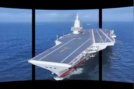 把屏幕横过来，用裸眼3D打开福建舰图片