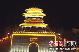 石家庄藁城区：流光溢彩扮靓城市夜景图片