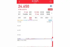 港股现乌龙指？400股买单“扫货”，东方电气瞬间暴涨700%图片