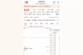 重组复牌后  国泰君安、海通证券超千万手封死涨停图片
