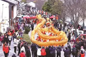 60米金龙飞舞沪郊三林老街 20多项活动闹元宵图片