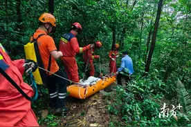 山路湿滑，女子登山受伤被困，清远消防员成功转移图片