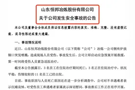 突发公告！恒邦股份：冶炼一公司发生安全事故，停产整顿图片