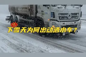 果然视频丨德州：加了融雪剂的洒水车上路，保障车辆通行图片