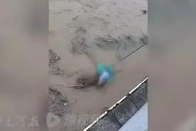 揪心！大儿摔倒母亲去扶，次子乘婴儿车滑入水中？被抄网捞起的落水男童最新情况图片