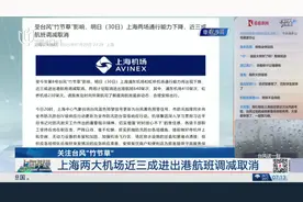 关注台风“竹节草” 上海两大机场近三成进出港航班调减取消