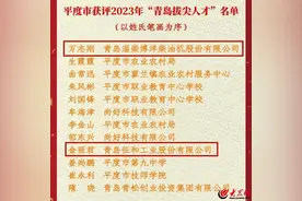 平度经济开发区2人荣获“青岛拔尖人才”称号图片