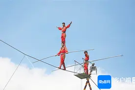 “云端漫步”撼人心魄！新疆达瓦孜队员上演高空绝技图片