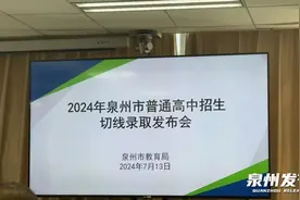 权威发布！2024年泉州中招切线出炉图片