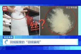 填充物假、合格证假，央视曝光“羽绒骗局”图片