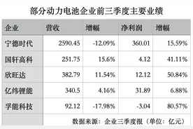 锂电行业前三季度业绩分化：锂矿企业承压，动力电池企业显韧性图片