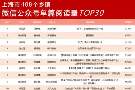 2024全年上海街镇微信公众号榜单出炉！图片