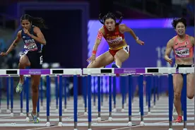 （杭州亚运会）田径——女子100米栏决赛赛况图片