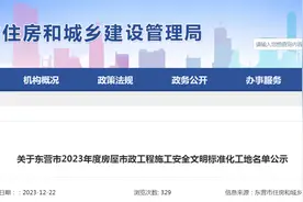 关于东营市2023年度房屋市政工程施工安全文明标准化工地名单公示图片