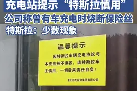 重庆一充电站提示“特斯拉慎用”，公司称曾有车充电时烧断保险丝，特斯拉：少数现象图片
