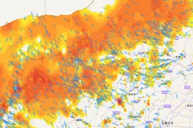 滚动｜大风已到内蒙古中西部至河套一带，最大风速达11级图片