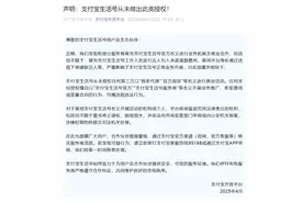 支付宝：生活号从未授权任何第三方以“独家代理”“官方指定”等名义进行商业活动图片