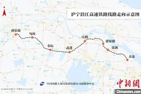 沪宁沿江高铁建成通车 江苏铁路总里程突破4500公里图片