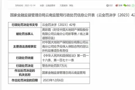 给予投保人保险合同约定以外利益，大地保险云南分公司一总监被罚7万元图片