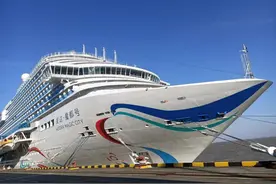 中国国产首艘大型邮轮“爱达·魔都号”试运营，济州期待它首访图片