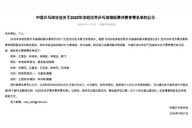 中国乒协公示多哈世乒赛国乒参赛名单图片