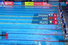 游泳世界杯新加坡站女子100米蛙泳决赛，唐钱婷夺金！图片