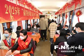 福州：“春风”送岗上列车图片