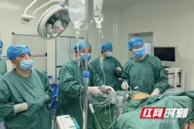 新邵县人民医院肝胆外科成功完成一例高难度全麻下开腹S7段肝切除术图片