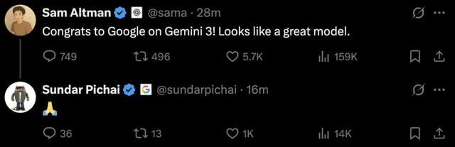 全世界在等的Gemini 3终于来了	，强到断崖领先，连马斯克OpenAI都夸好