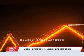 A股异动丨港口及海运股拉升，中远海能、厦门港务双双触及涨停视频封面