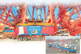 钱凯港、上海港，海运航线双向贯通图片