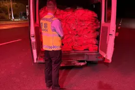 “小面包”大容量！面包车拉载几百袋大米上高速被查图片