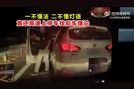 一不懂法、二不懂灯语，竟还高速上停车找后车理论……交警：罚款并扣分图片