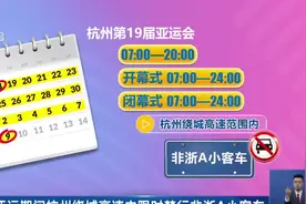 亚运期间杭州绕城高速内限时禁行非浙A小客车