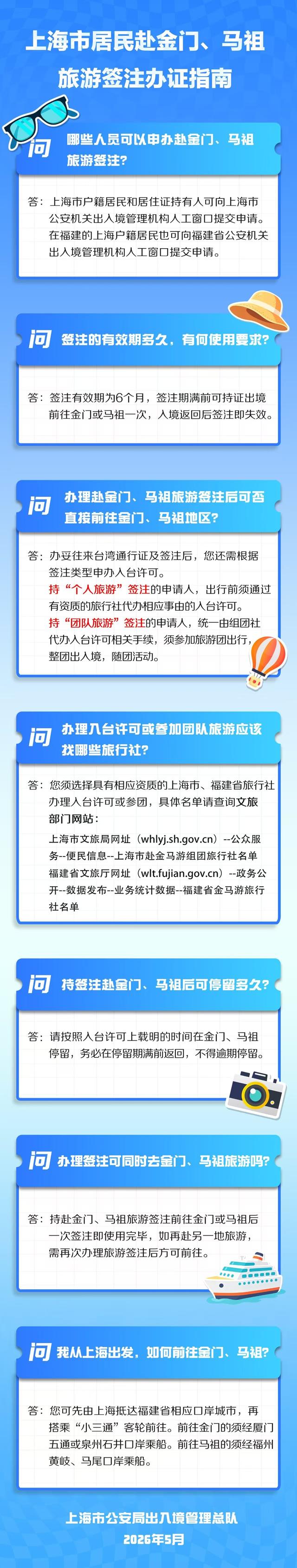 上海启动赴金门、马祖旅游签注申请受理！办证指南→